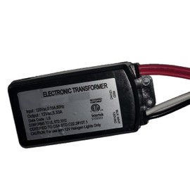 Ironsmith Lighting Products 75 Watt Short Circuit Protected Transformer - Input 120 V to 12V Output Converter Auto Restart Electronic Potted Transformer for Halogen Lights Xenon Krypton Bulbs