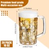 Mifoci 20 Pcs Plastic Beer Mugs with Handles Bulk Clear