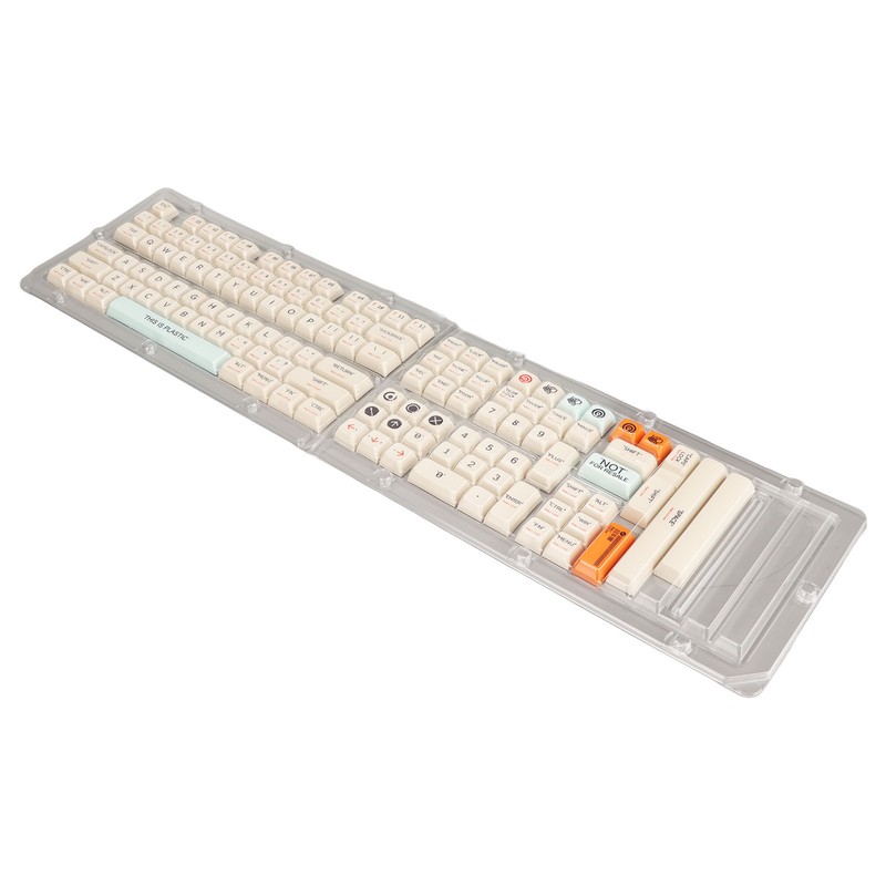 Keyboard Keycaps Orange Blue Beige 128 Keys PBT Theme XDA
