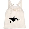 Azeeda 'Killer Whale' Canvas Rucksack/Backpack (RK00000954)