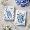 LIOQUN Hydrangea Vase Butterfly Hand Towels, 18x26 Inch, Spring Summer