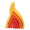 5pcs Fire Flame Element Stacking Toys Wooden Stacker Nesting Building