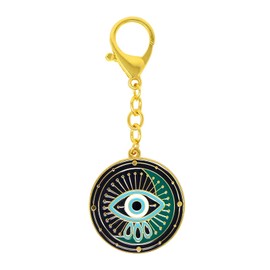 YISHUI Fengshui Feng Shui Anti-Evil Eye Protection Anti-jealousy Anti-hostility Amulet Keychain, green