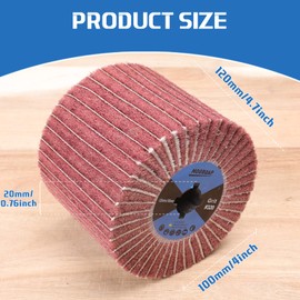 MOGRQAP Sanding Roller Brush Grit 320 Sanding Sleeves, Sanding Roll Brush with Sandpaper Sanding Rollers for Satin Machine Brush Machine Wood Metal Surface Polishing