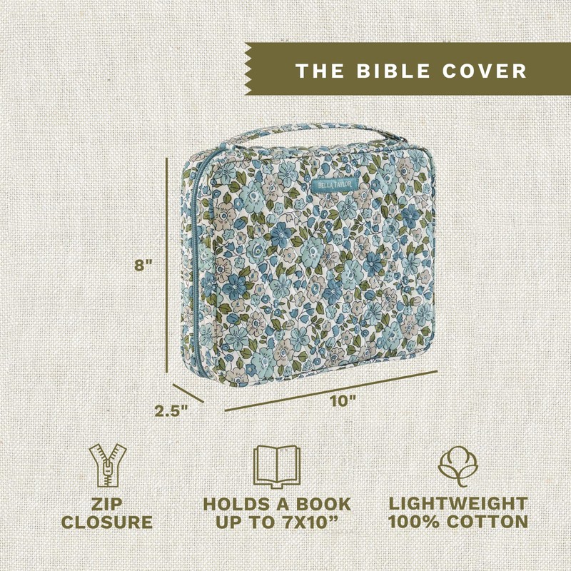 Bella Taylor Quilted Bible Cover for Women - Large Study