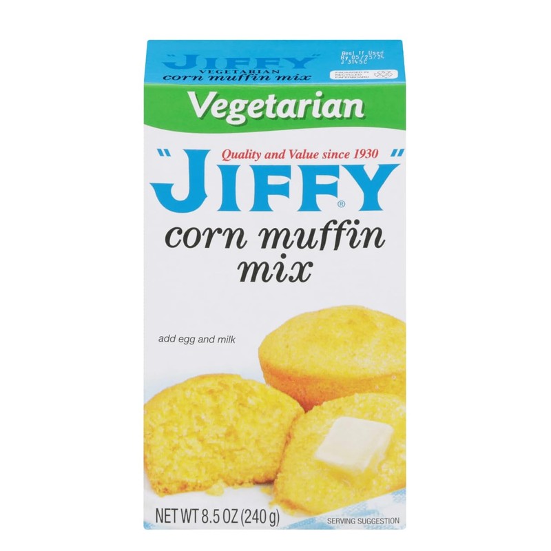 Jiffy Vegetarian Corn Muffin Mix, 8.5 oz (Pack of 4)