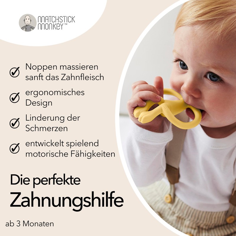 Matchstick Monkey Antimicrobial Teether / Teething Aid / Gel Applicator