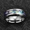 VAKKI Tungsten Carbide Ring with Abalone Shell Inlay for Men