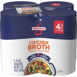 SWANSON S Chicken Broth, 14.5 oz Can (Pack of 4)