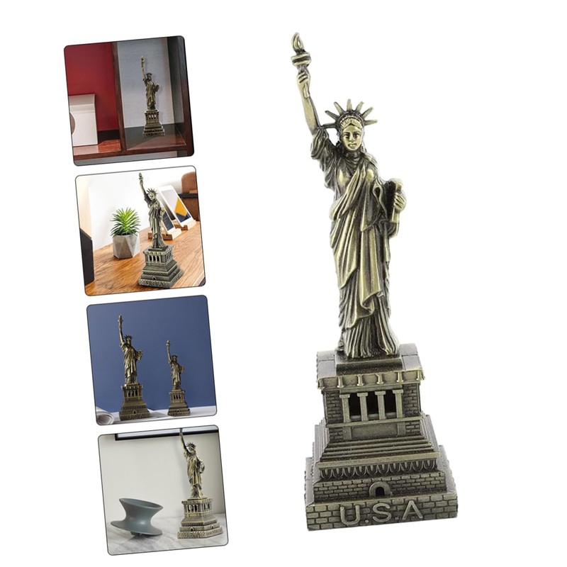 MAGICLULU Statue of Liberty Metal Figurine Decorative Artware for Home