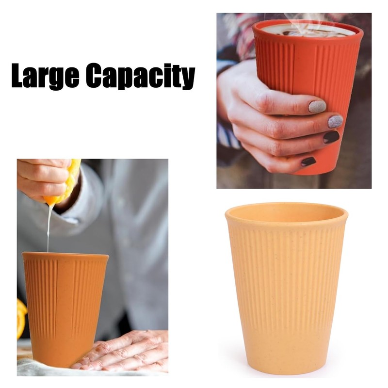 CAMBUY Wheat Straw Cup Unbreakable and Reusable Drinking Cups Eco-Friendly