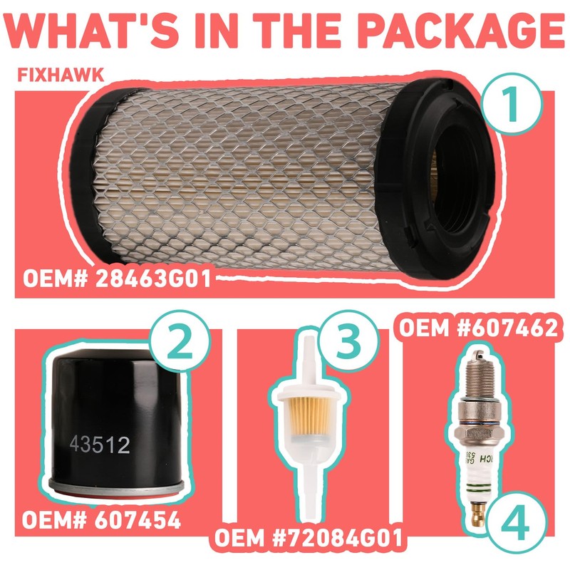 FIXHAWK EZGO Tune Up Kit, EZGO Oil Change Kit for