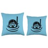Mask-Diving Scuba-Divers Water-Sports Scuba-Diving Throw Pillow
