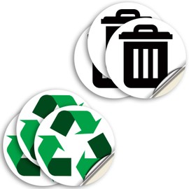 iSYFIX Recycle Sticker for Trash Can –6 Pack 5 inch- Premium Self-Adhesive Vinyl, Laminated for Weatherproof, UV Resistant, Perfect Label Stickers for containers, Ideal Sign for Home, Office, Kitchen