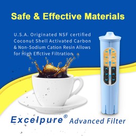 EXCELPURE Coffee Machine Water Filter Replacement,Compatible With Jura Blue 67007, 71311, 71312,Jura Espresso Impressa F8, F7（3 Pack）