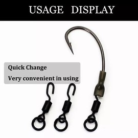 Torchwood Fishing Tackle Spinner Ronnie Rig Swivels UK Size 11 Carp Fishing Terminal Tackle Swivel 25,50 (50)