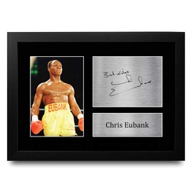 HWC Trading FR A4 Chris Eubank Snr Gifts Printed Signed Autograph Picture for Boxing Memorabilia Fans - A4 Framed
