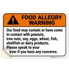 Sigo Signs, Our Food May Contain Or Have Come in