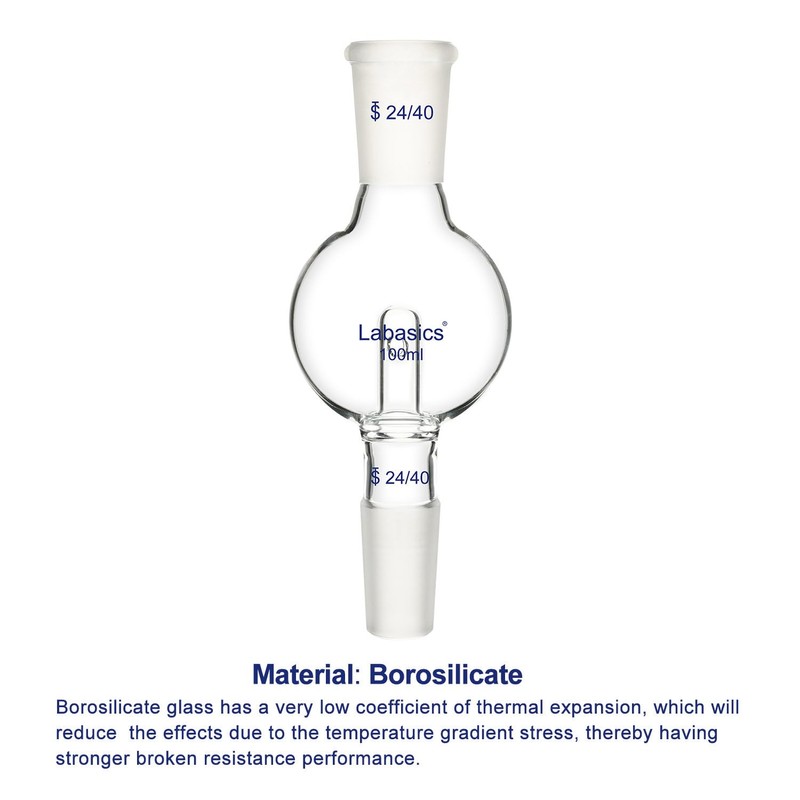 Labasics Borosilicate Glass Rotary Evaporator Bump Trap with 24/40 Standard