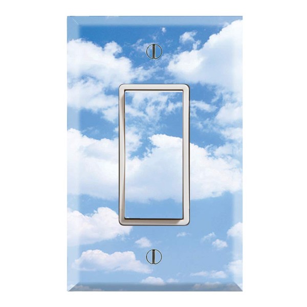 Graphics Wallplates - Clouds - Single Rocker/GFCI Outlet Wall Plate Cover