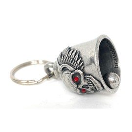 Bravo Bells Skull Upwing Diamond Bell - Biker Bell Accessory or Key Chain for Good Luck on The Road
