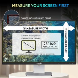 Peslv 2-PACK 23 Inch 16:9 Computer Privacy Screen for Widescreen Monitor, 23inch Removable Anti Blue Light Glare Eye Protection Shield, Black Blackout Anti Spy Desktop Security Private Filter