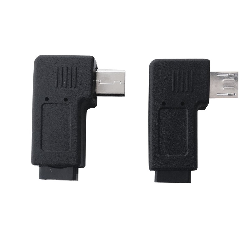Posdou 1 Pair Right Left 90 Degree Angle Micro USB