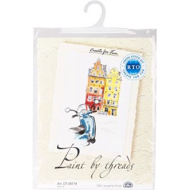 RTO Cross-stitch Kit with printed background Paint by Threads DT-M014