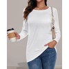 Long Sleeve Shirts for Women Basic Crew Neck Fall Tops