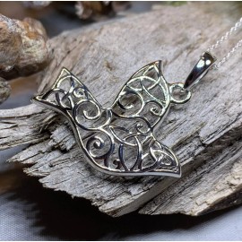 Unbranded Trinity Knot Dove of Peace Necklace Scottish Celtic 925 Pendant W/FREE CHAIN