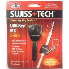 Swiss+Tech ST66685 Utili-Key MX 5-in-1 Key Ring Multi-Function Tool New