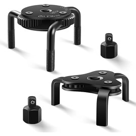 Oil Filter Wrench Adjustable, Universal Oil Filter Removal Tool, Oil Filter Change Set 2-1/2 to 4 inch & 2-3/4 to 5-1/8 inch, 1/2" Drive for Removing Motorcycles Cars Trucks