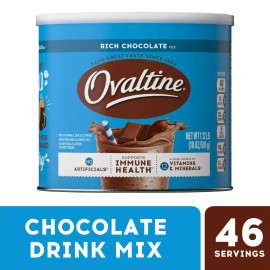 Nestlé 6 Cans Ovaltine Rich Chocolate Powdered Flavored Drink Mix Hot Cold Milk 18 oz