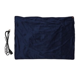 Heating Blanket Multifunctional Adjustable Temperature Control USB Electric Heated Blanket Navy Blue