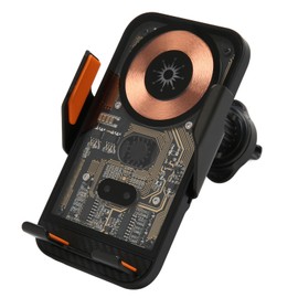 Car Charger, Quick Adapter Phone Stand Holder for Phone, Transparent Shell, 360° Rotatable Bracket, Touch Phone Holder Mount (C10)