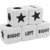5Pcs White Left Right Center Dice Six Sided Standard Size