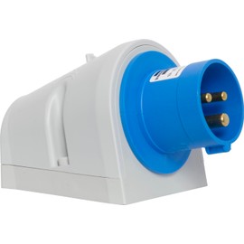 Brennenstuhl CEE Wall Plug 3-Pin Industrial Plug 230V/16A, Ideal for Outdoor and Indoor Use, Construction Site, Industry, IP44, 16A