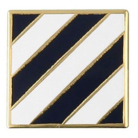 Mitchell Proffitt Pin de solapa de 3ª División de Infantería, azul oro blanco, 3/4 pulgadas