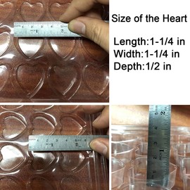 DBOO Wax Melt Molds Heart Shape - Clear Wax Molds Plastic Wax Melt Clamshells (10-Packs)