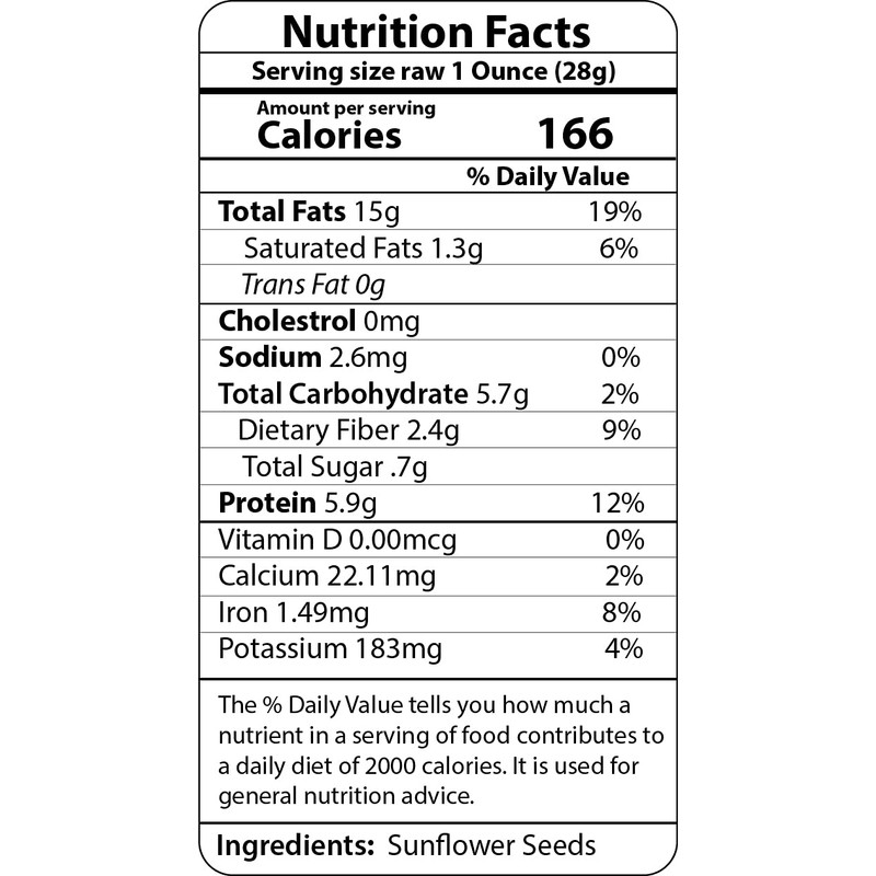 Organic Sunflower Seeds-Kernels-Hulled Raw non-GMO Unsalted Keto Vegan (7lb)