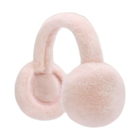 Women Ear Muffs Winter Furry Plush Simulated Bunny Mink Fur Earmuff Foldable Ear Warmers Girls Boys Outdoor Earmuff (pink)