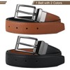 AWAYTR Reversible Kids Belts for Boys - Black and Brown