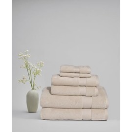 Royal Velvet Signature Solid Ivory 6 Piece Towel Set