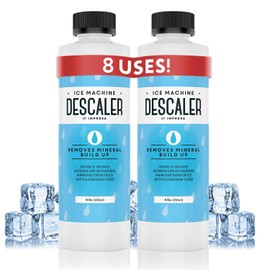 IMPRESA Ice Machine Cleaner Descaler - 8 Fl Oz - Pack of 2-8 Total Uses - Nickel-Safe Ice Machine Cleaning Solution - Compatible with Scotsman, Manitowoc & Opal models