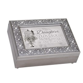 Cottage Garden Daughter I Love More Than You Know Filigree Jewel Jewelry Music Box Plays Fur Elise