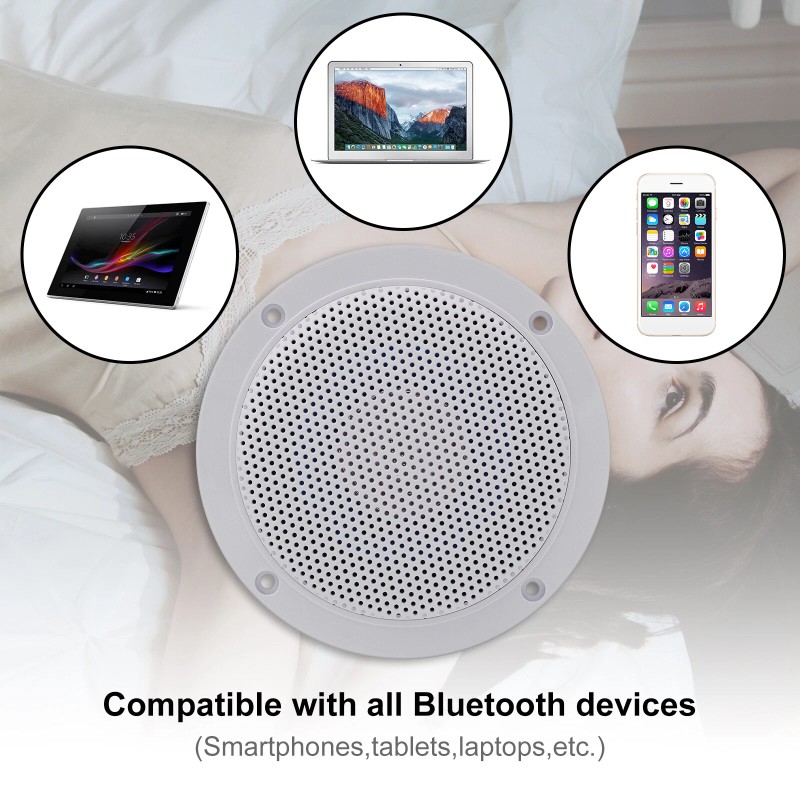 Herdio 2 Set 4" Marine Bluetooth Boat Ceiling Speakers for