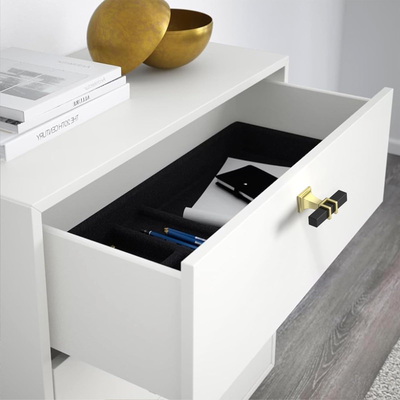 FILTA 2 Inch (55MM) Matte Black 10 Pack Cabinet Knobs,Black