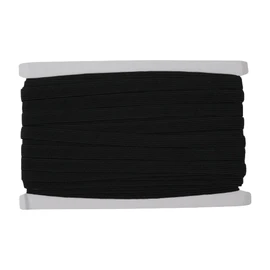 Trimming Shop 12mm (1/2 Inch) Wide Flat Elastic Band, Stretchable Waistband Tape Elastic Cord for Repair Clothing, Garments, Dressmaking, DIY Craft Projects, Black, 1 Metre