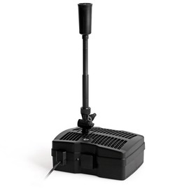 HOMGX 4-in-1 Pond Filter Pump, 660 GPH Submersible Fountain Pump with 3 Nozzles & UV Light for Ponds up to 1188 Gallon, Pond Filter System for Cleaning Garden Pond Fish Tank