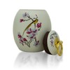 Golden Bird Ceramic Memorial Urn for Loved Ones - -